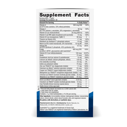 Men’s Multivitamin One Daily – 20 Key Nutrients + Herbal Support – 30 Tablets
