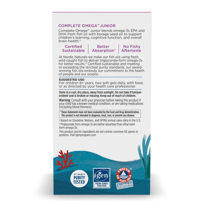 Complete Omega Junior – Omega 3-6-9 Complex for Kids Ages 6+