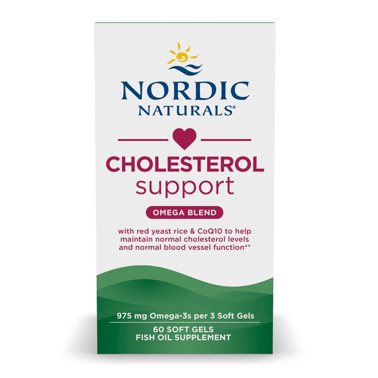 Nordic Naturals Cholesterol Support – Omega-3 + Red Yeast Rice + CoQ10 – 60 kapsułek