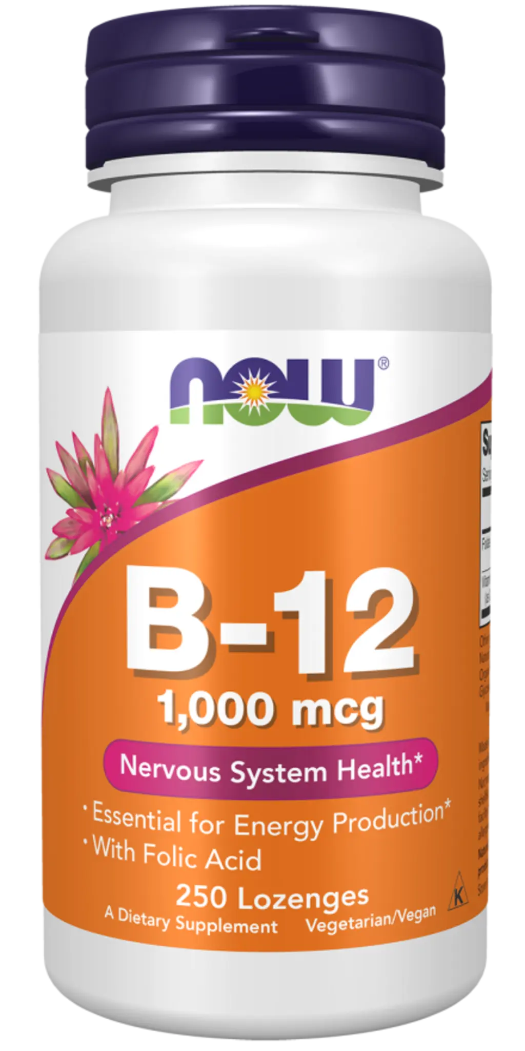 Vitamin B-12 (1,000 mcg) with Folic Acid – NOW Foods