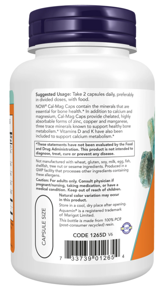 Cal-Mag + zinc| copper| Manganesse  – NOW Foods
