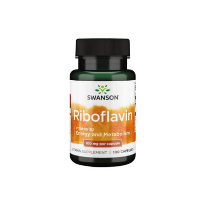 Swanson Ryboflawina Witamina B-2 100mg, 100 Kapsułek