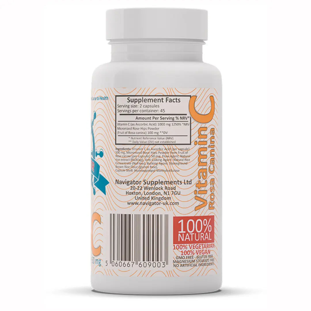Vitamin C Rosa Canina (Rosehips) 1000mg