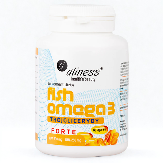 Fish Omega 3 FORTE Triglycerides 500 mg EPA / 250 mg DHA – 60 kapsułek