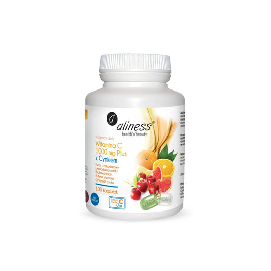  Witamina C 1000 mg z cynkiem, rutyną i acerolą - Aliness