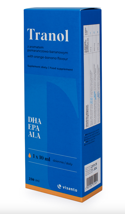Tranol Omega 3 W Płynie, Pomarańcza + Banan