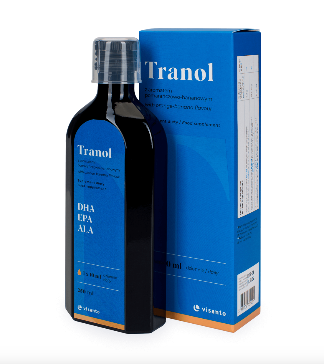 Tranol Omega 3 W Płynie, Pomarańcza + Banan
