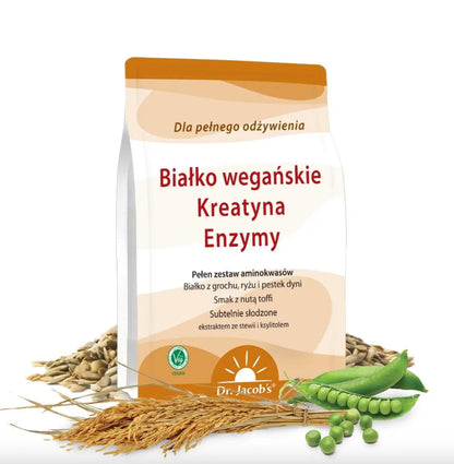 Wegańskie białko z kreatyną i enzymami