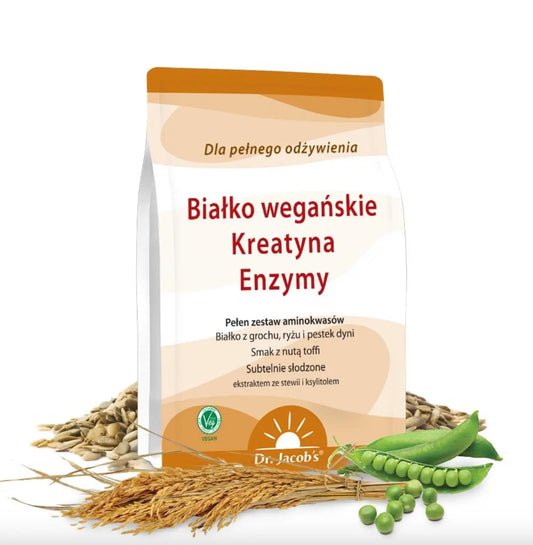 Wegańskie białko z kreatyną i enzymami