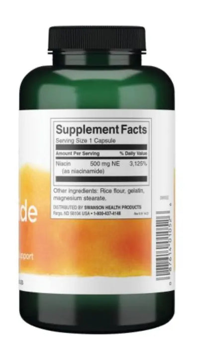 Swanson Niacinamide 500 mg – 250 Capsules