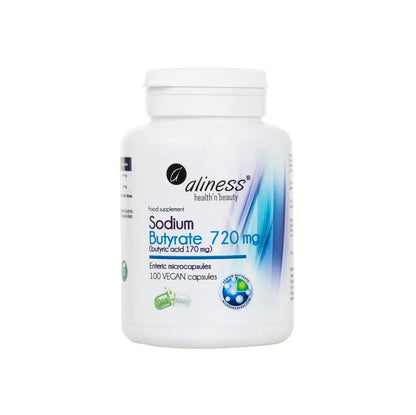 Aliness Sodium Butyrate – 100 wegańskich kapsułek 