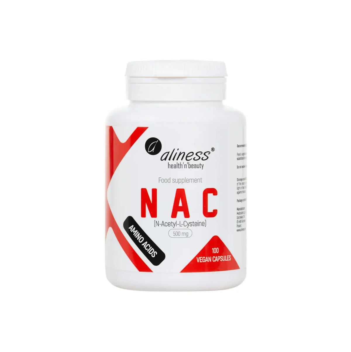 Kapsułki NAC 500 mg (N-acetylo-L-cysteina)