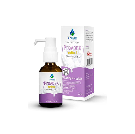 Avitale ProADEK Retinol – Vitamins A, D3, E &amp; K2 MK-7 Drops – 30 ml | Aliness