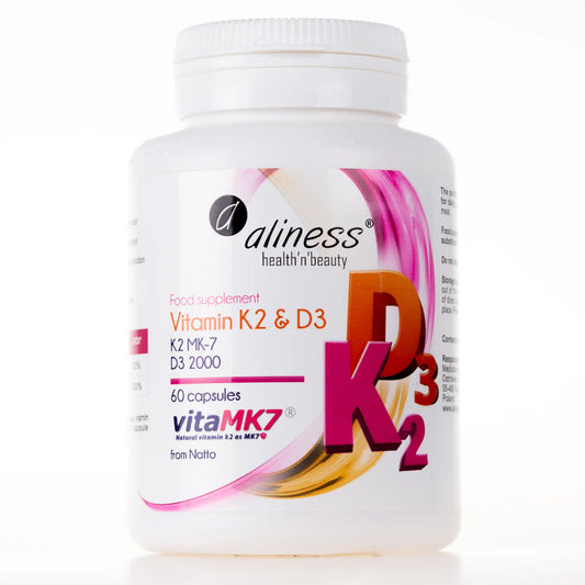 Vitamin D3 (2000 IU) with K2 MK7 - 60 Capsules