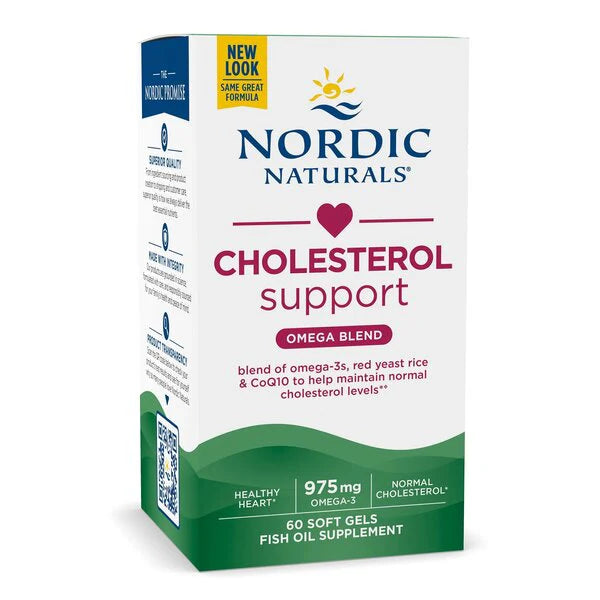 Nordic Naturals Cholesterol Support – Omega-3 + Red Yeast Rice + CoQ10 – 60 kapsułek
