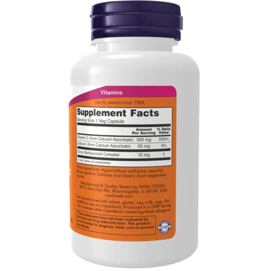 NOW Foods Witamina C-500 Calcium Ascorbate-C – Kapsułki