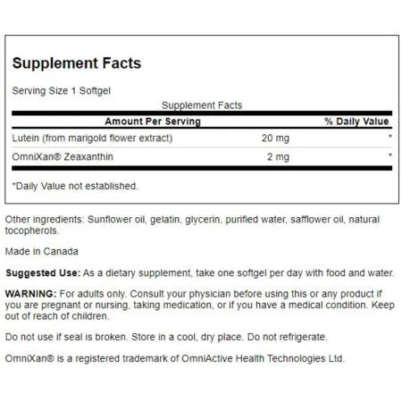Swanson Ultra Synergistic Eye Health – 60 kapsułek miękkich