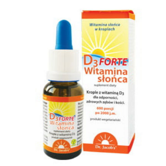 Witamina Słońca D3 Forte 20ml, 2000 j.m.